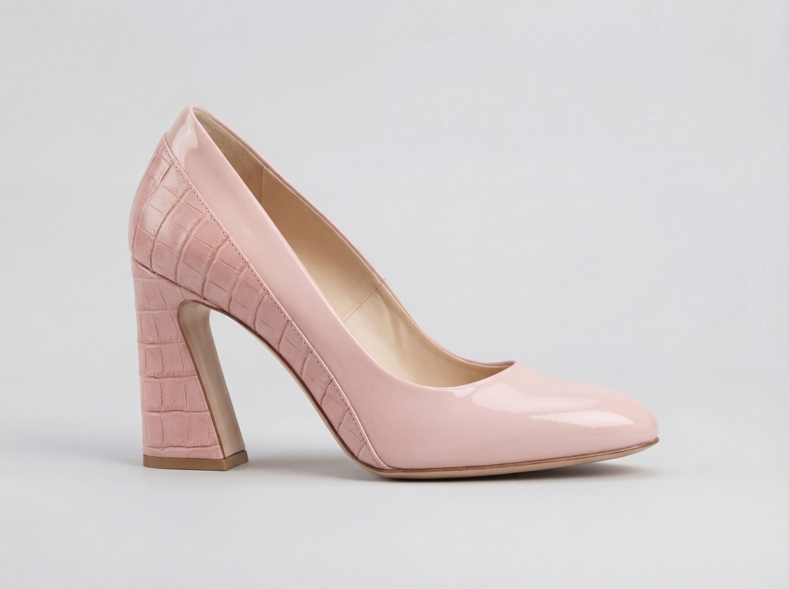 Rosé Italian Leather Pumps – Blush Pink Elegance
