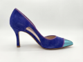 Azure Designer Suede Pumps