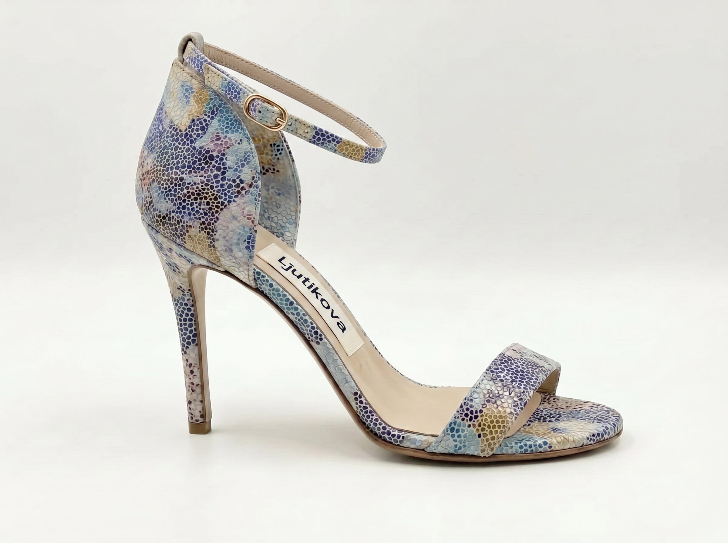 Mosaic Print Heel Sandals