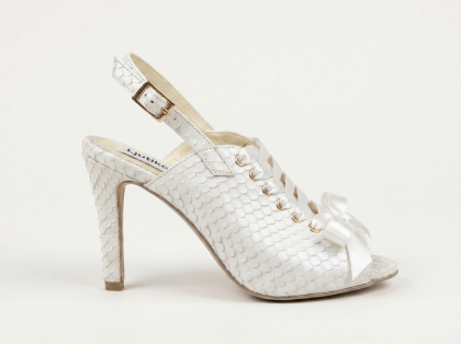 Luxury Ivory Bridal Heels with Bow | Ljutikova
