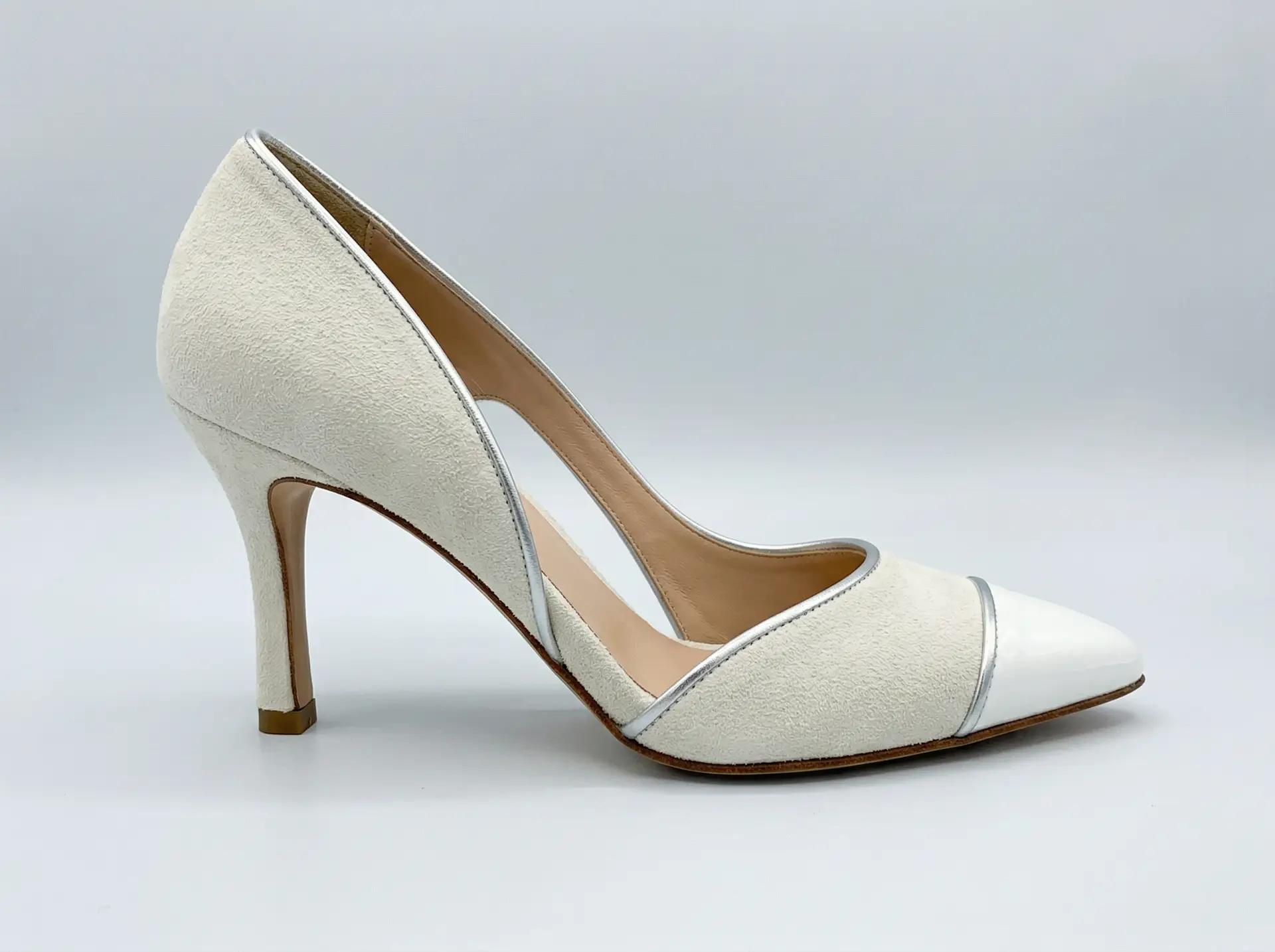 Ivory Bridal D’Orsay Heels – Handmade Italian Leather Wedding Shoes