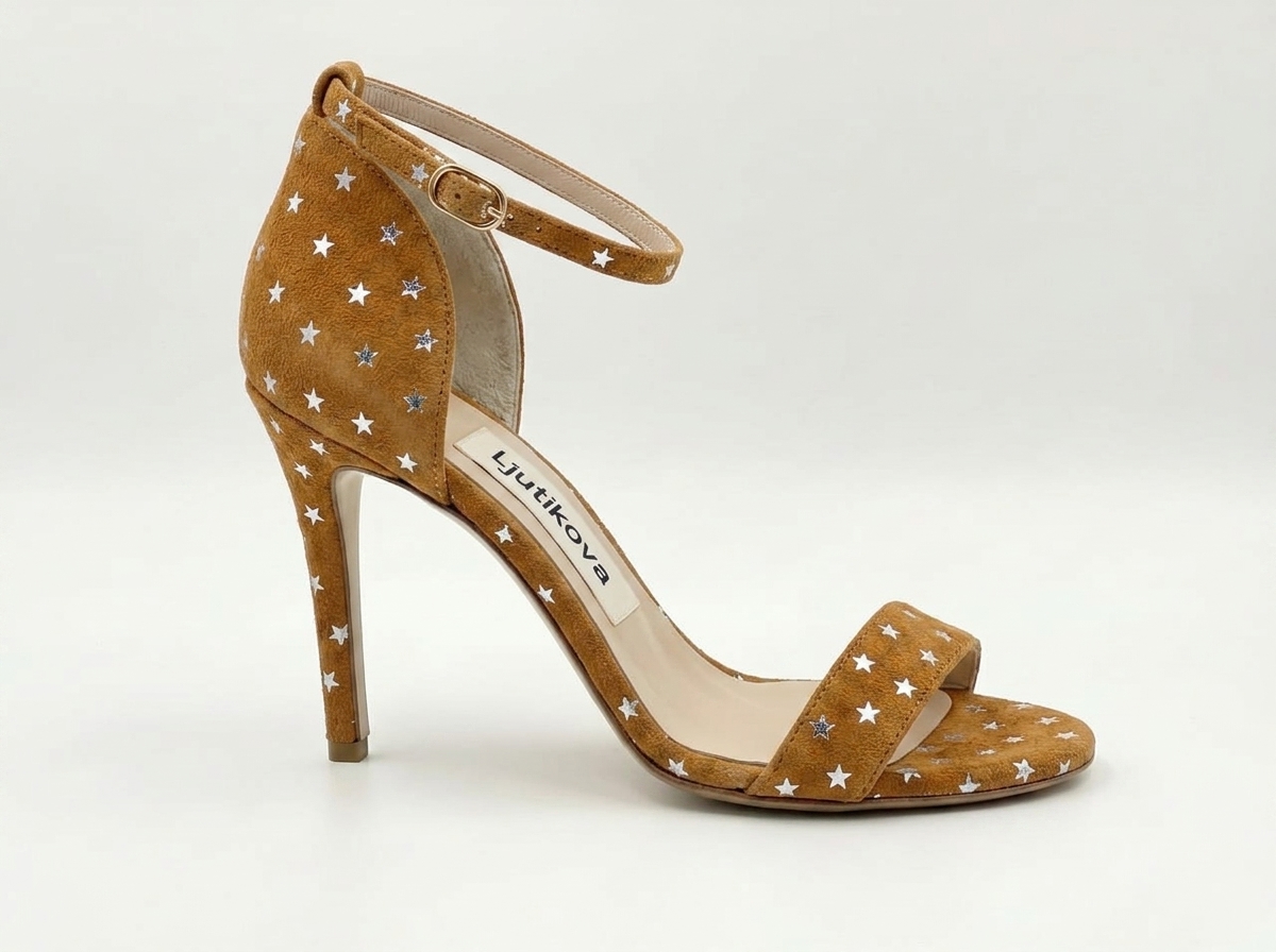 Camel Star Heels Sandals