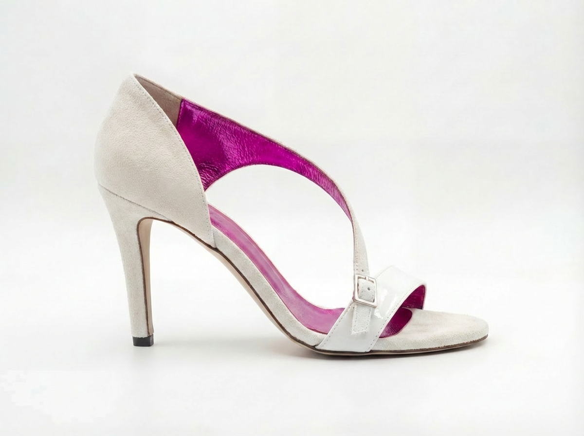 Ivory Strap Heels | Luxury Handmade Bridal Sandals in Italian Leather