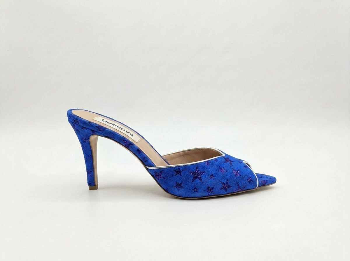 Blue Star Mule Heels – Handmade Italian Leather