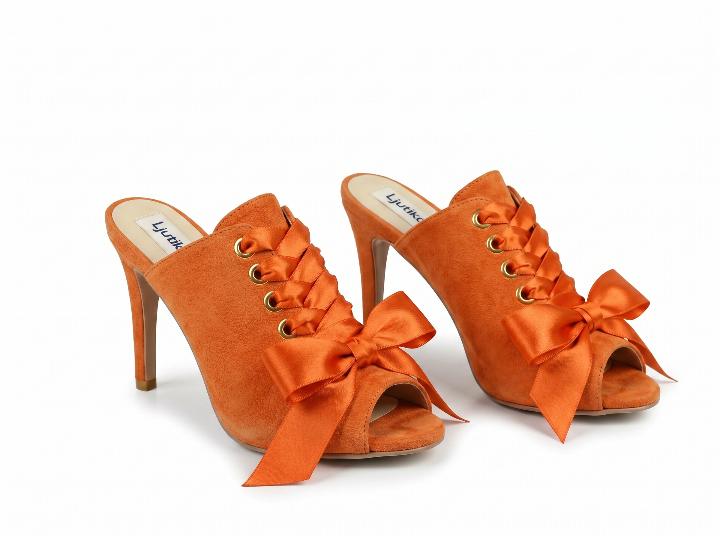 Ljutikova Sunset Bow Suede Mules
