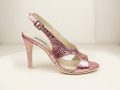 Pink Metallic Slingback Heels | Elegant Designer Sandals for Women