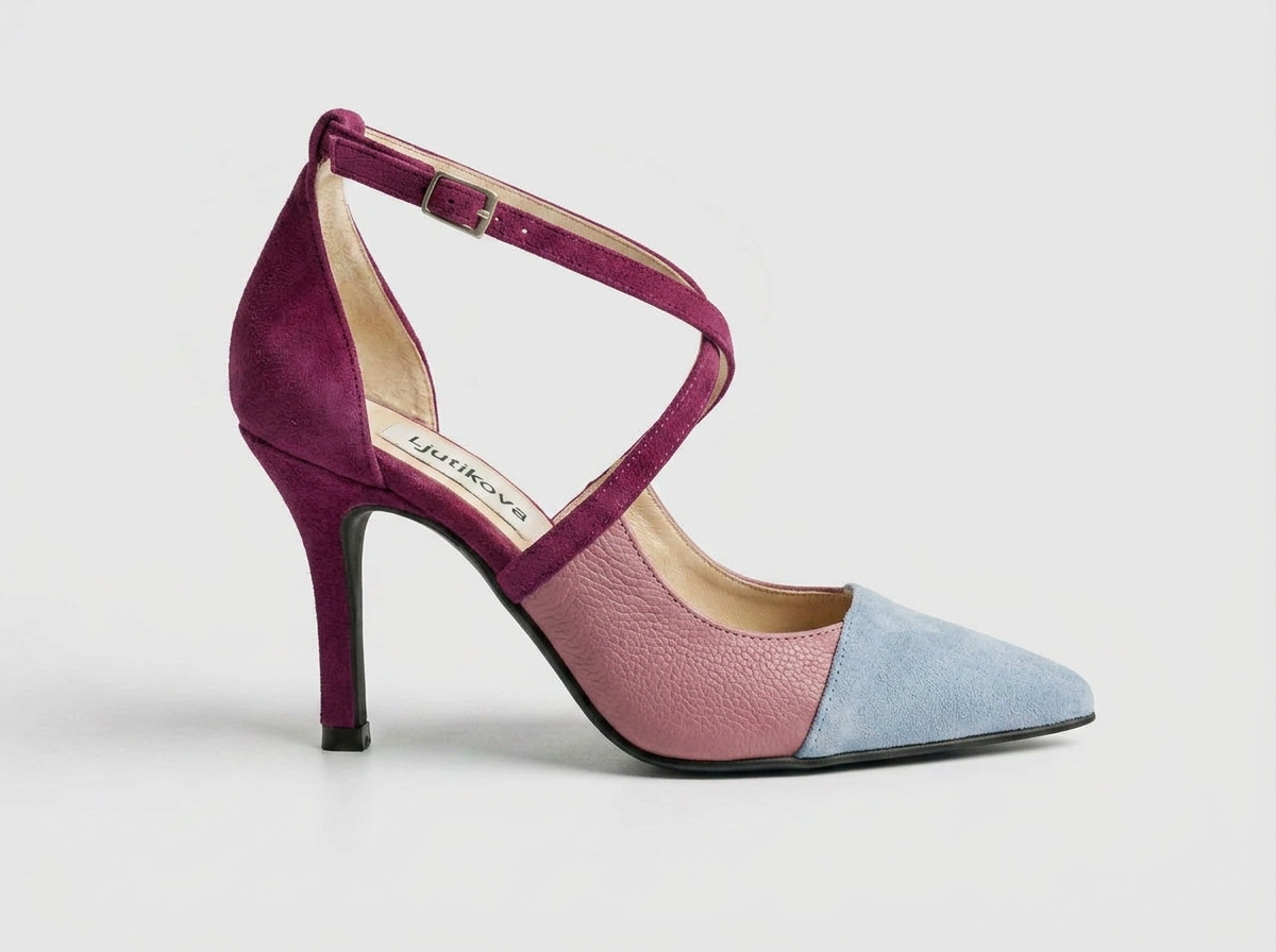 color - block - ankle - strap - heels